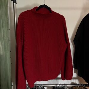 SHEIN Red Turtleneck Sweater